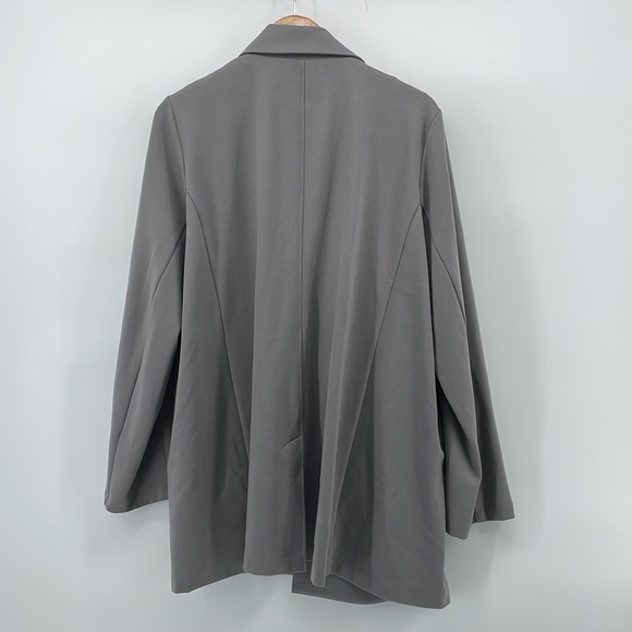 Eileen Fisher Flex Tencel Ponte Notch Collar Jacket in Gray XL A17 - Picture 3 of 7